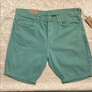 Denim straight fit shorts